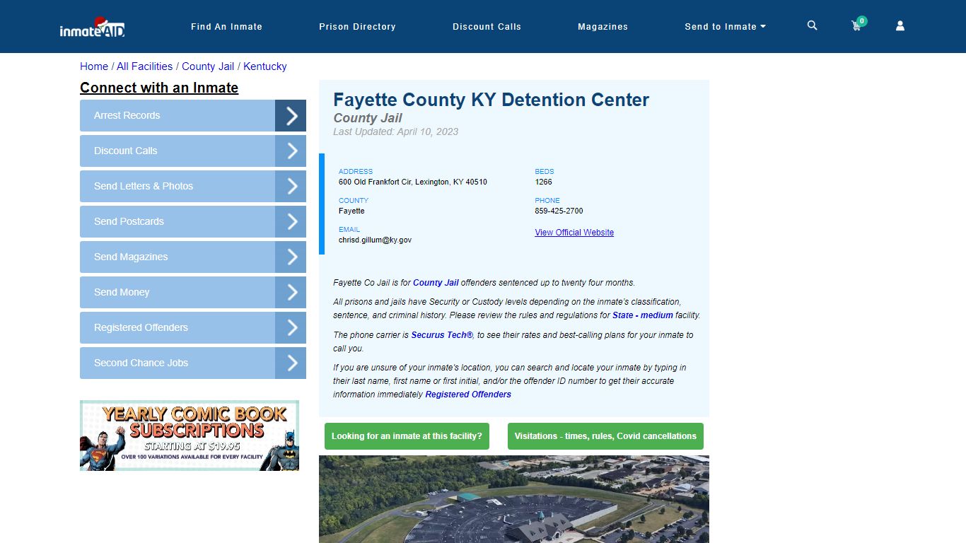 Fayette County KY Detention Center - Inmate Locator - Lexington, KY