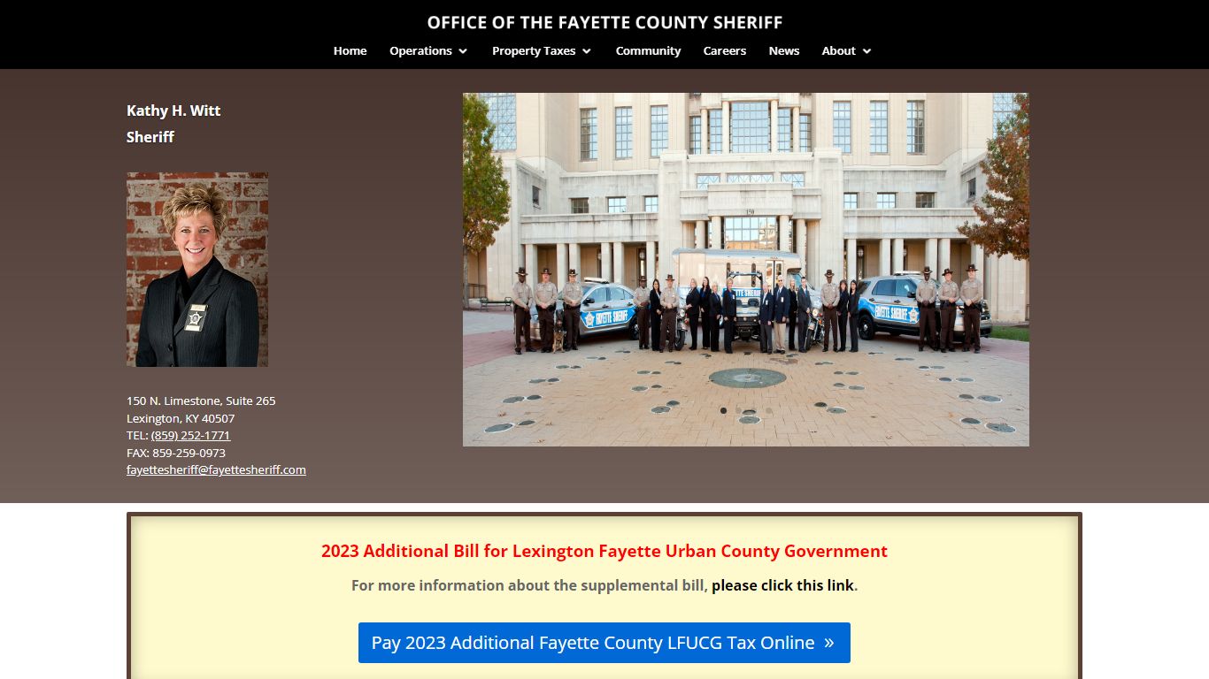 Fayette County Sheriff's Office, Lexington, KY | Kathy H. Witt, Fayette ...